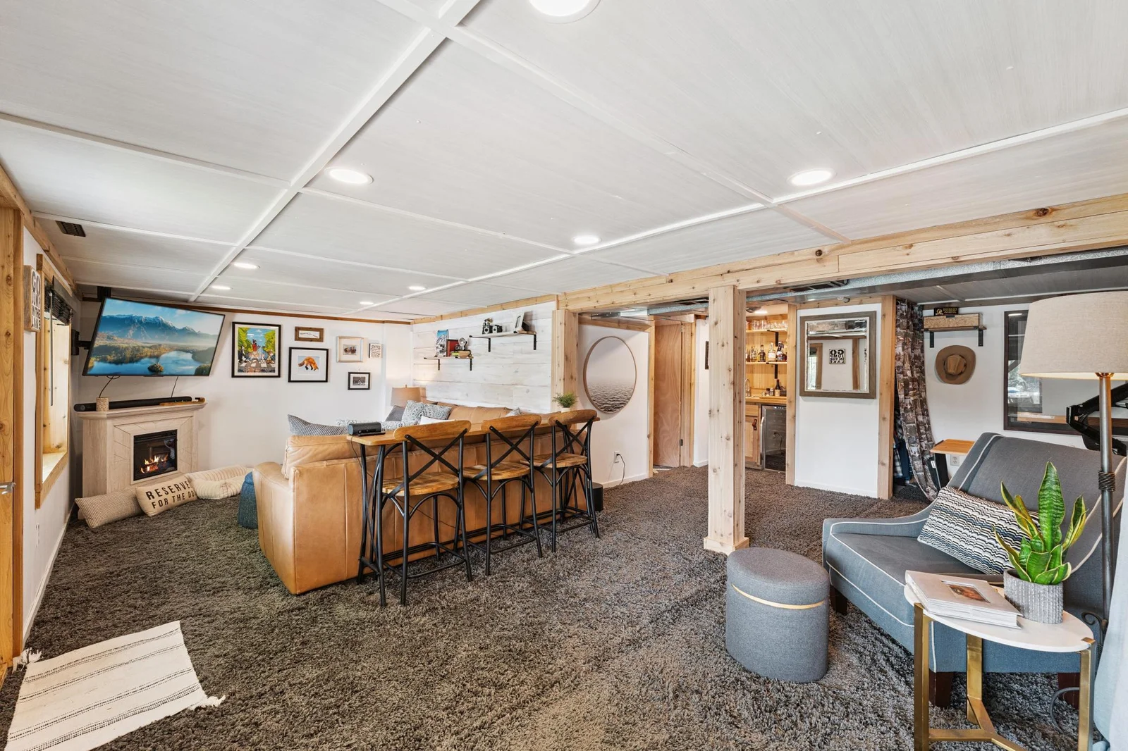 Open and spacious lower level