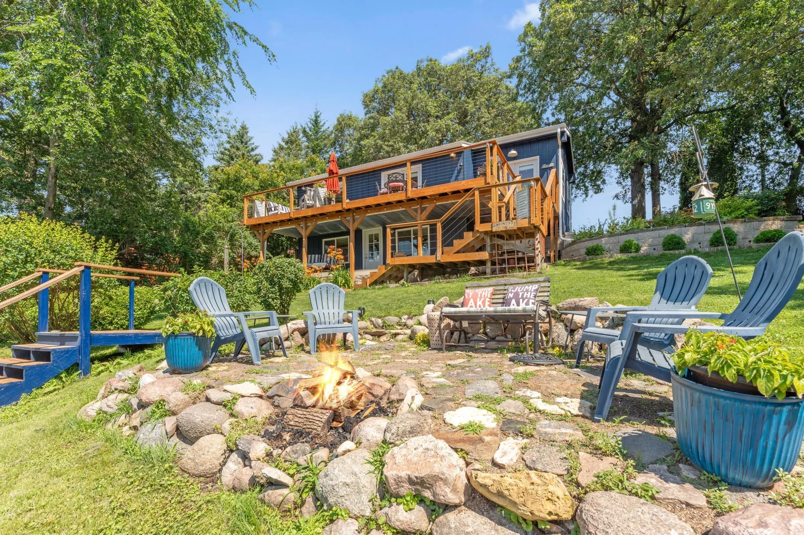 Inviting firepit area