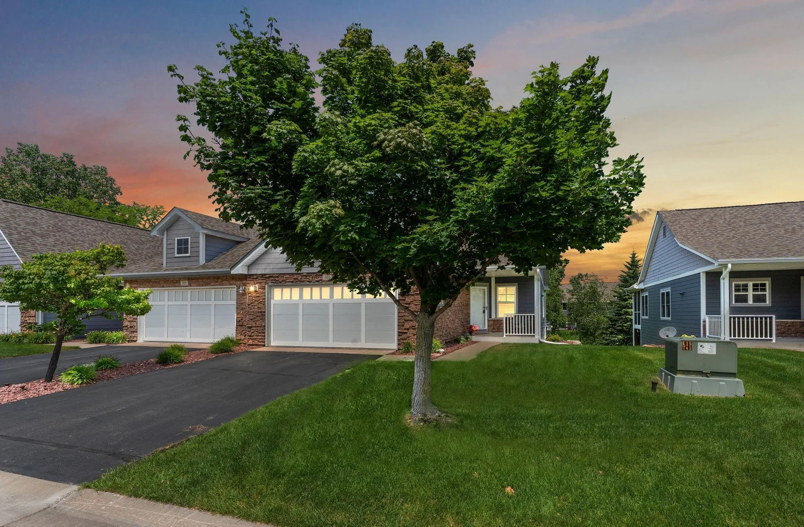 Twilight Front Yard