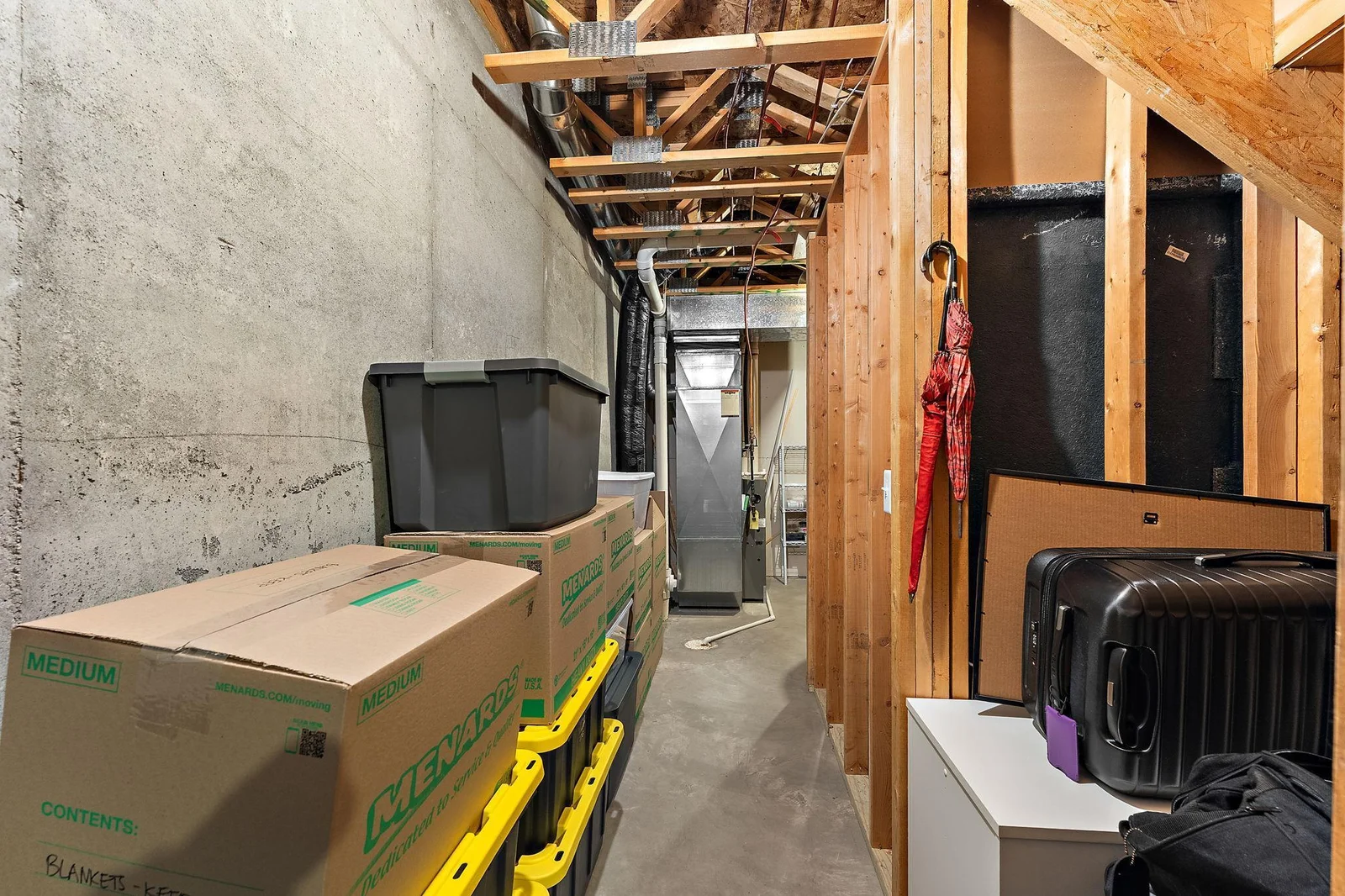 Lots of Unfinished Storage/Mechanical Room