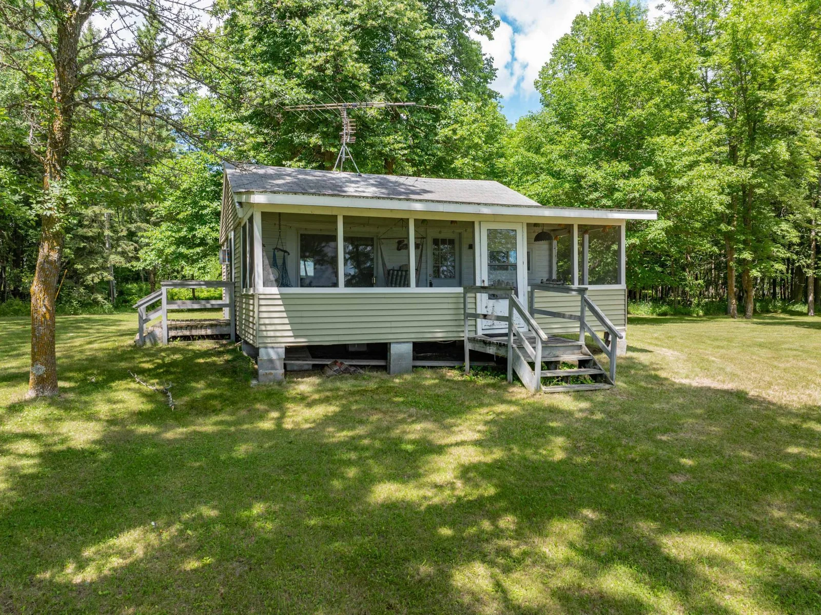 One of two, furnished 2 Bedroom 1 Bathroom cabins with porch.