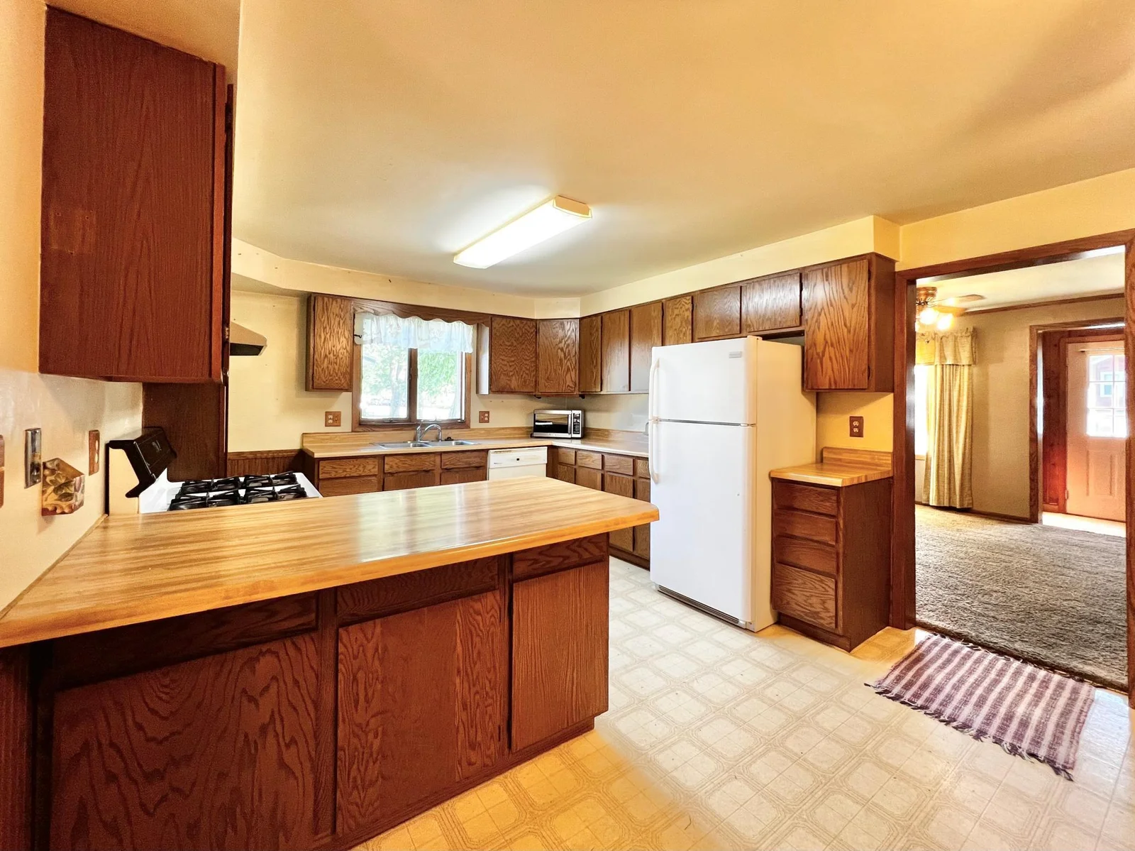Kitchen with view to Living Room