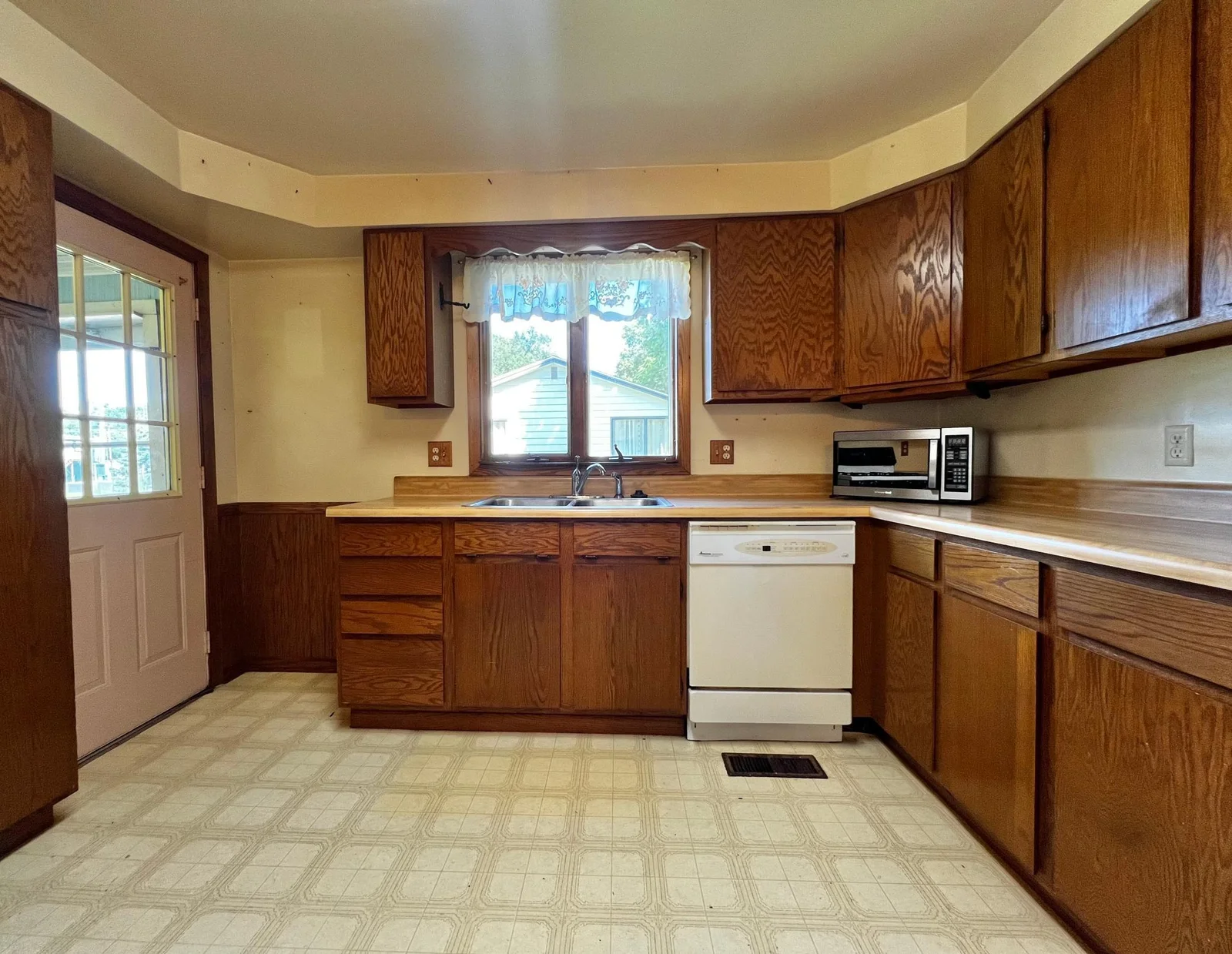 Kitchen with Door to Back Porch