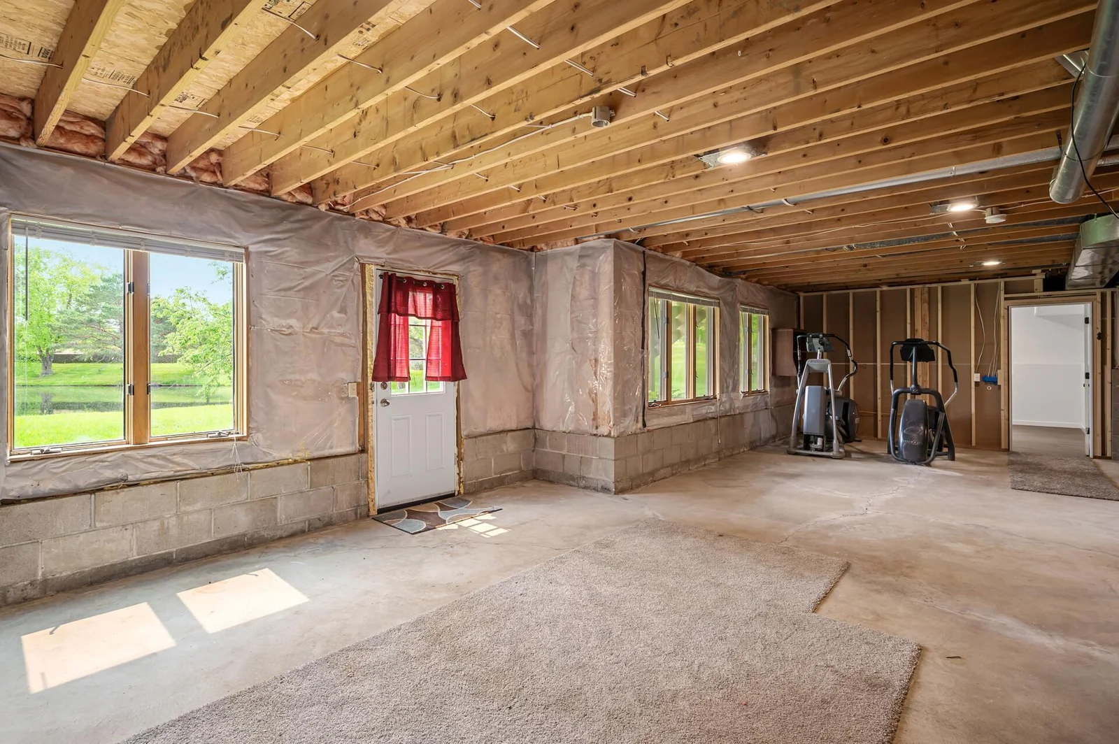 Walkout to your pond views! Look at the big windows too.
