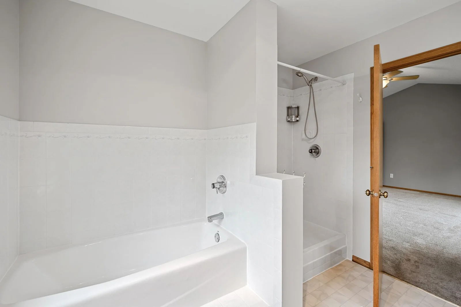 Separate tub and shower!