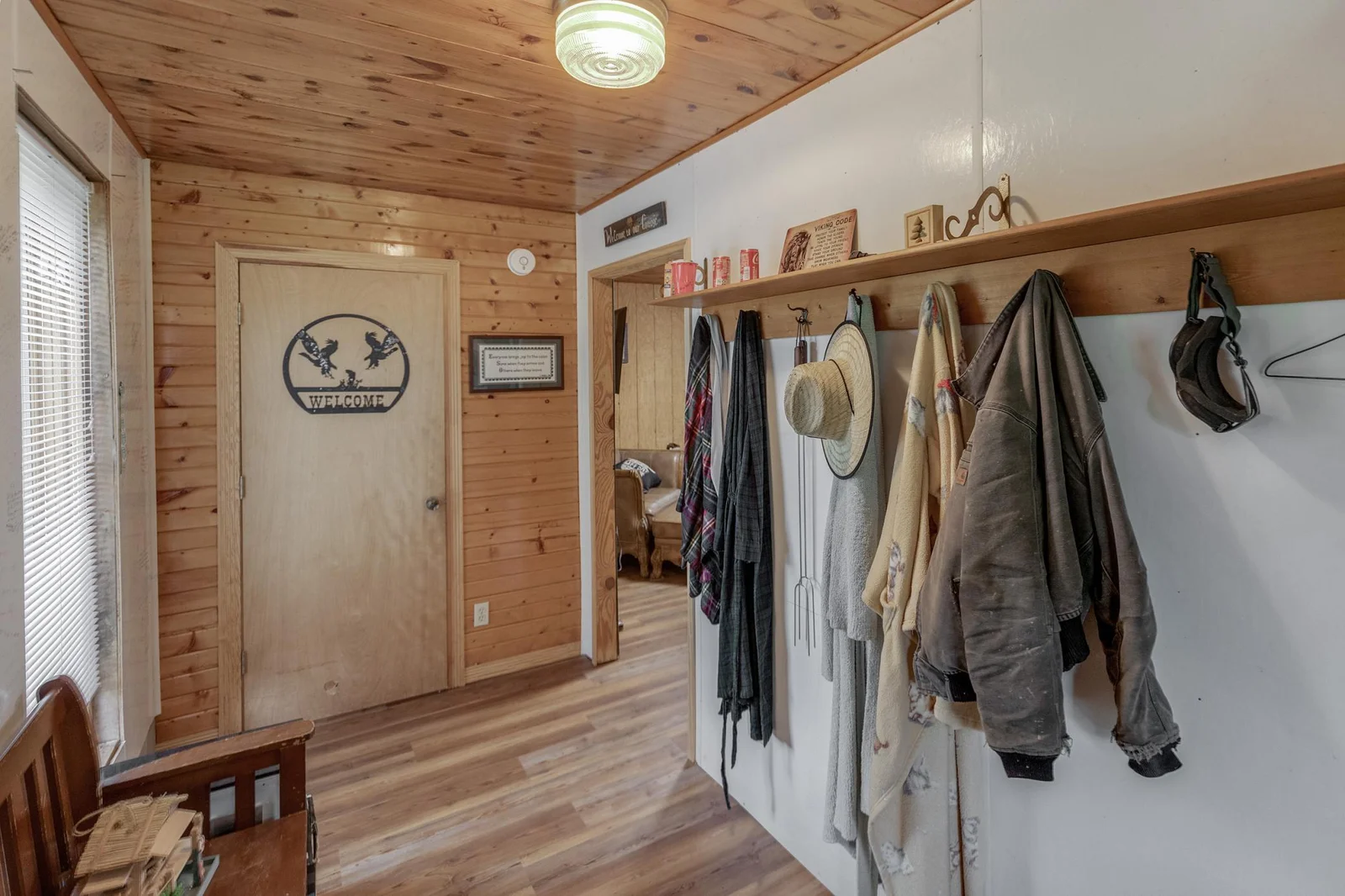 Entryway and utility room