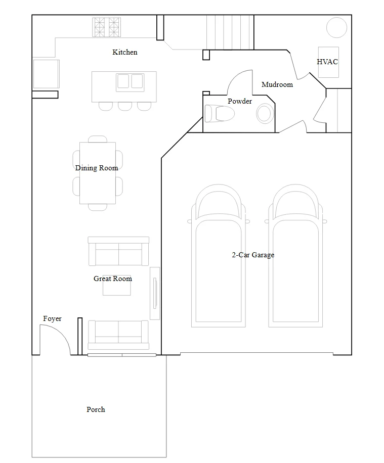 Main level floor plan.