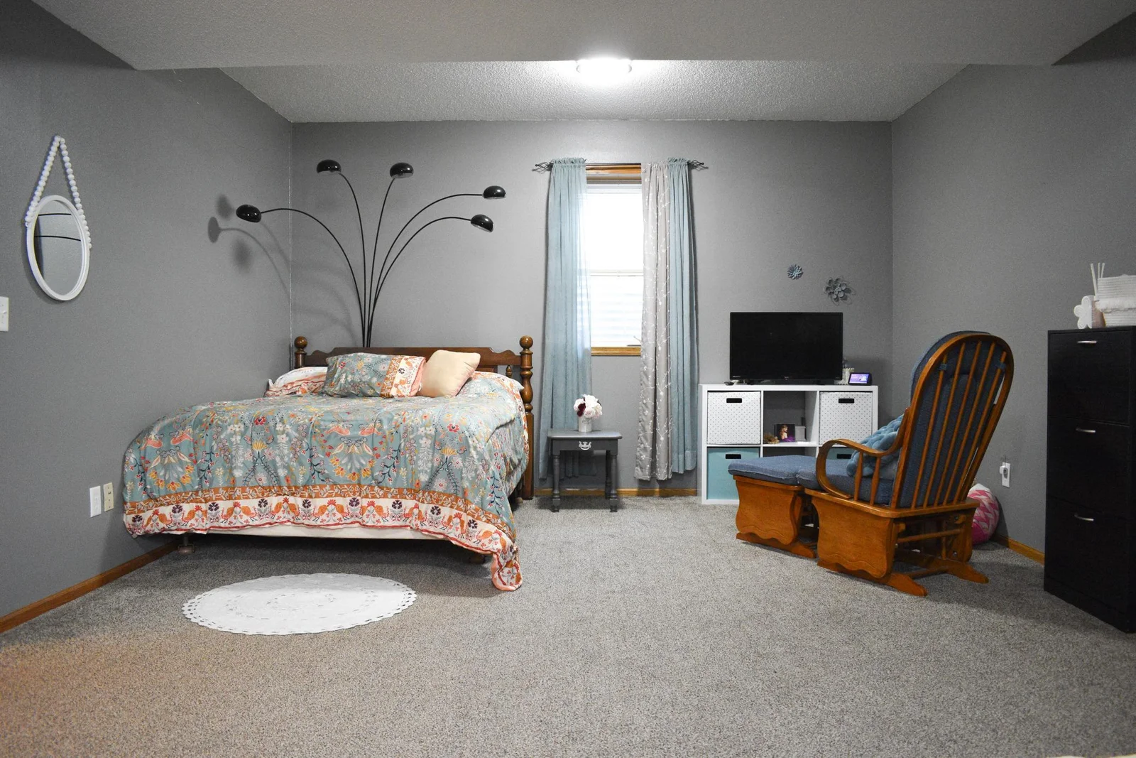 Large lower level bedroom