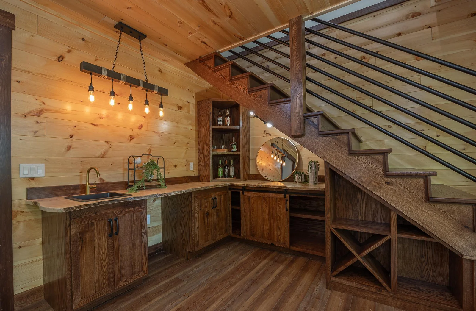 Lower level wet bar