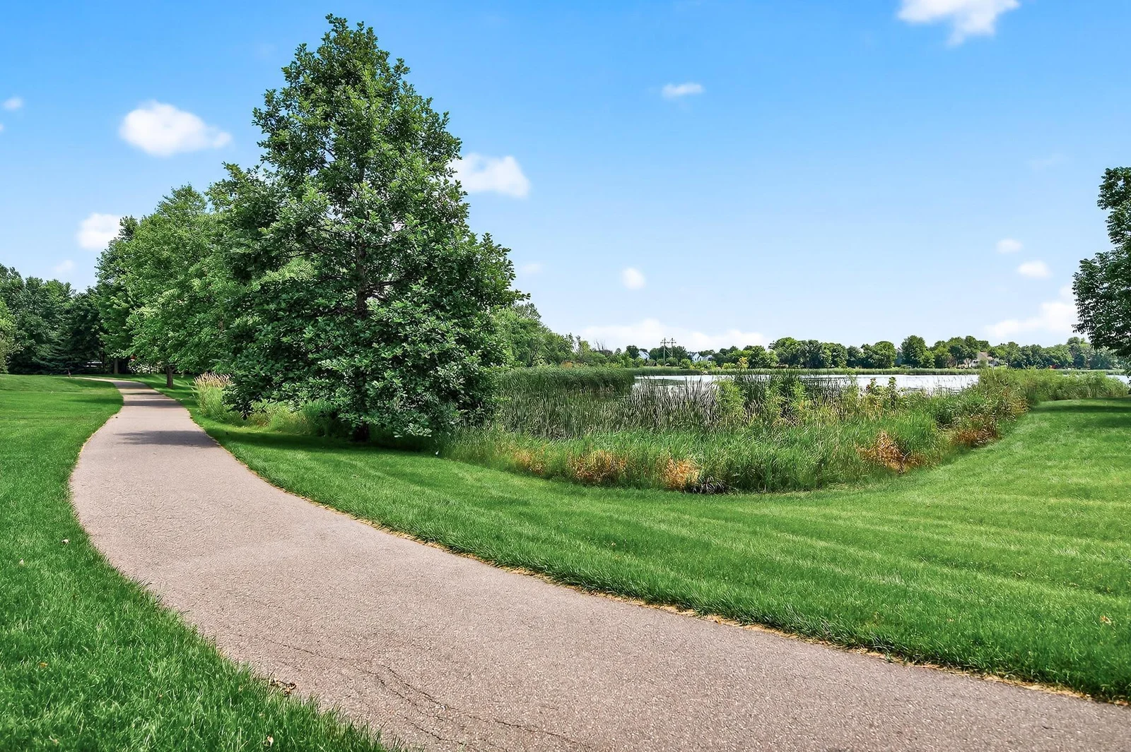 Walking trail takes you to the pool and community center