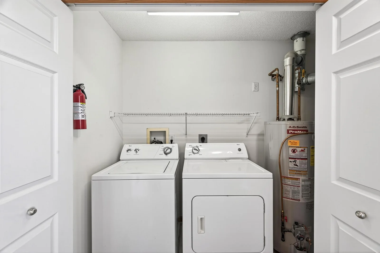 Upper level laundry for convenience