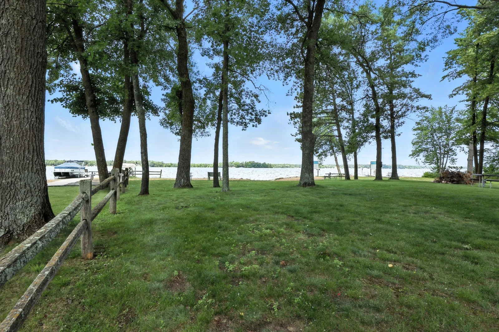 Just steps from the property, the community lakefront offers grassy space, benches, and shaded areas to enjoy stunning lake views.