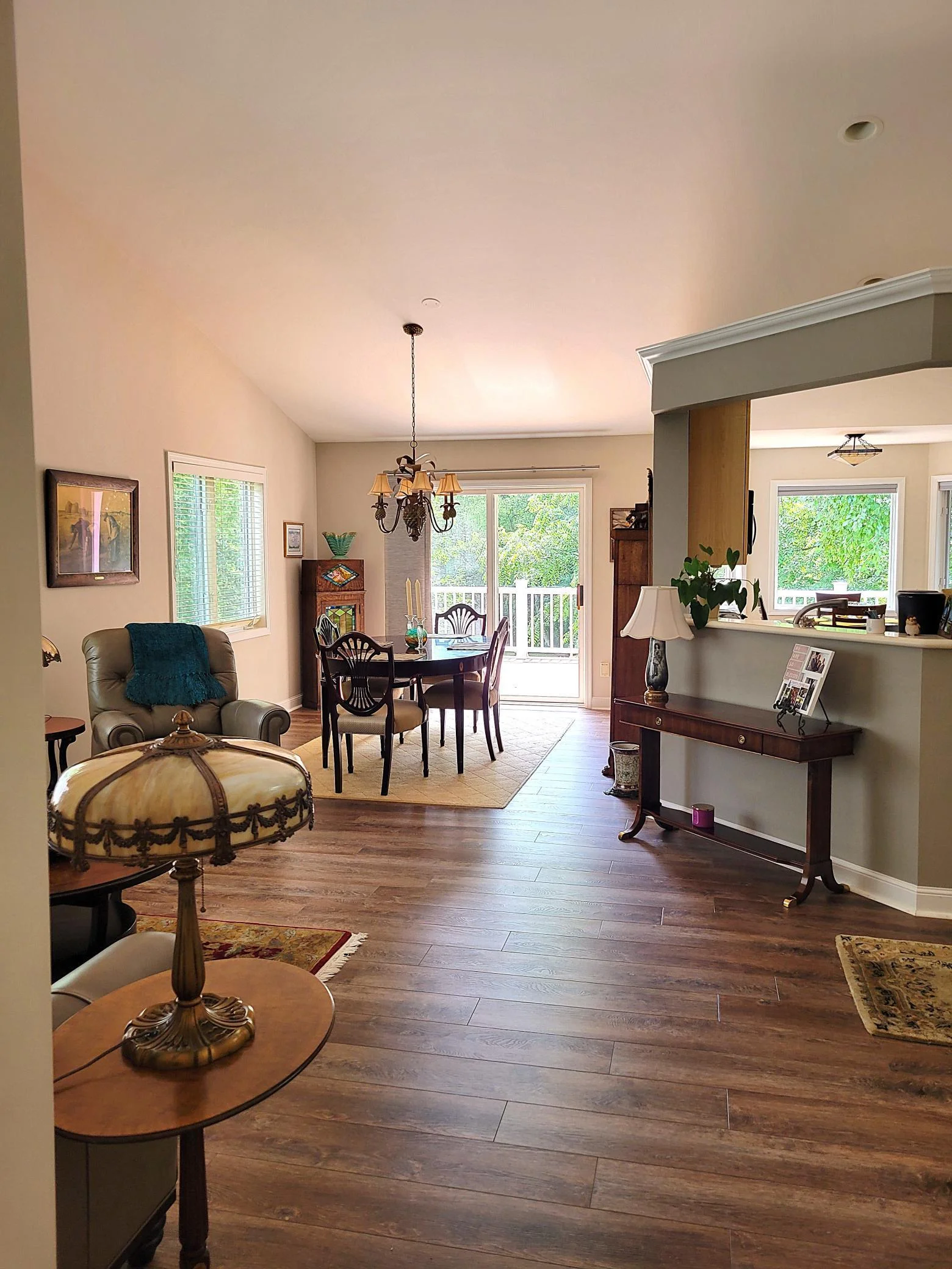 Main floor living and dining