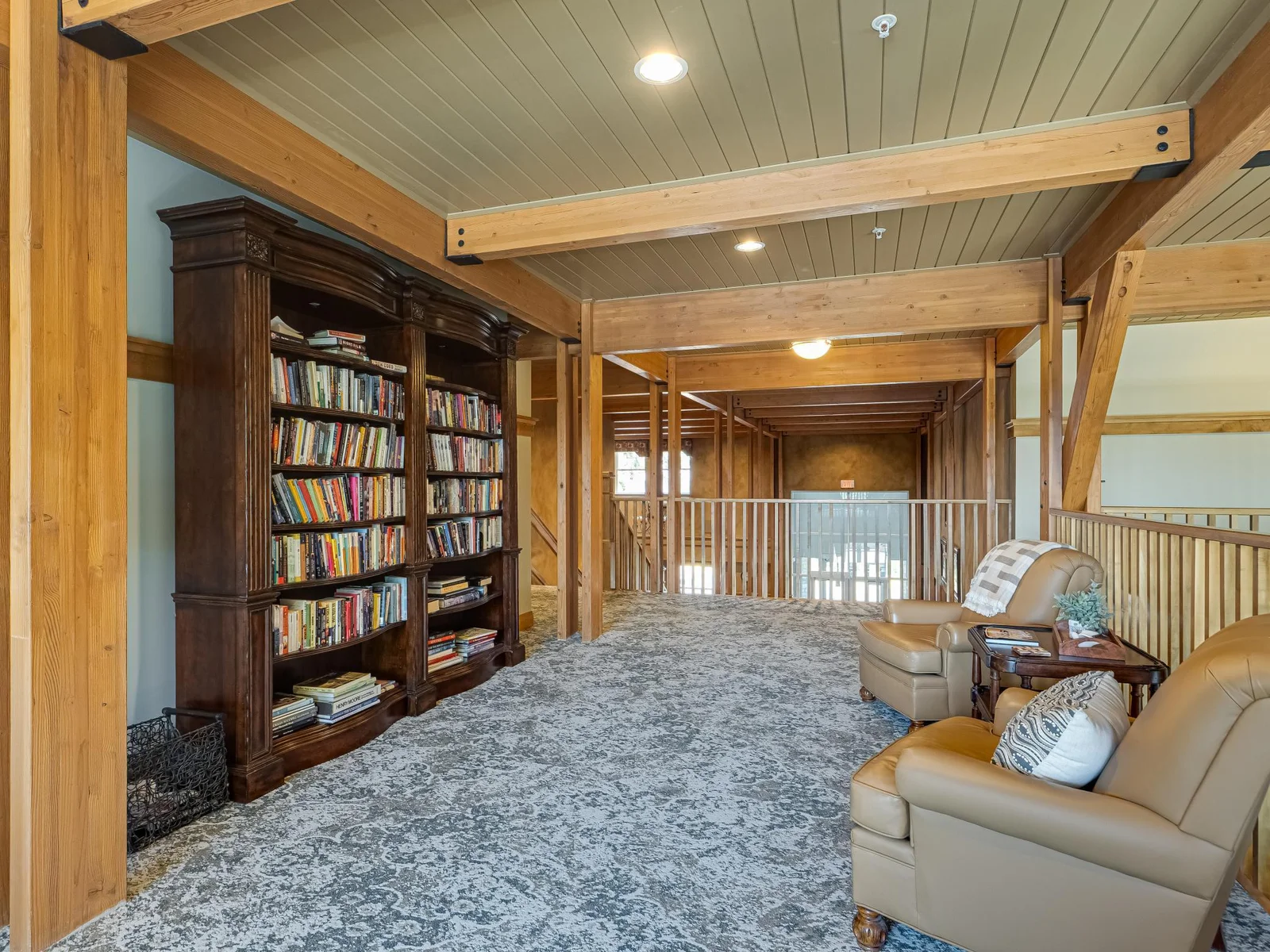 Second floor library.