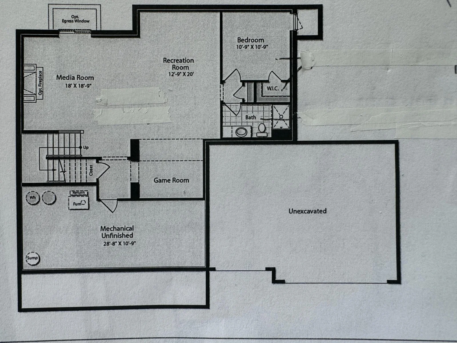 Lower level floor plan