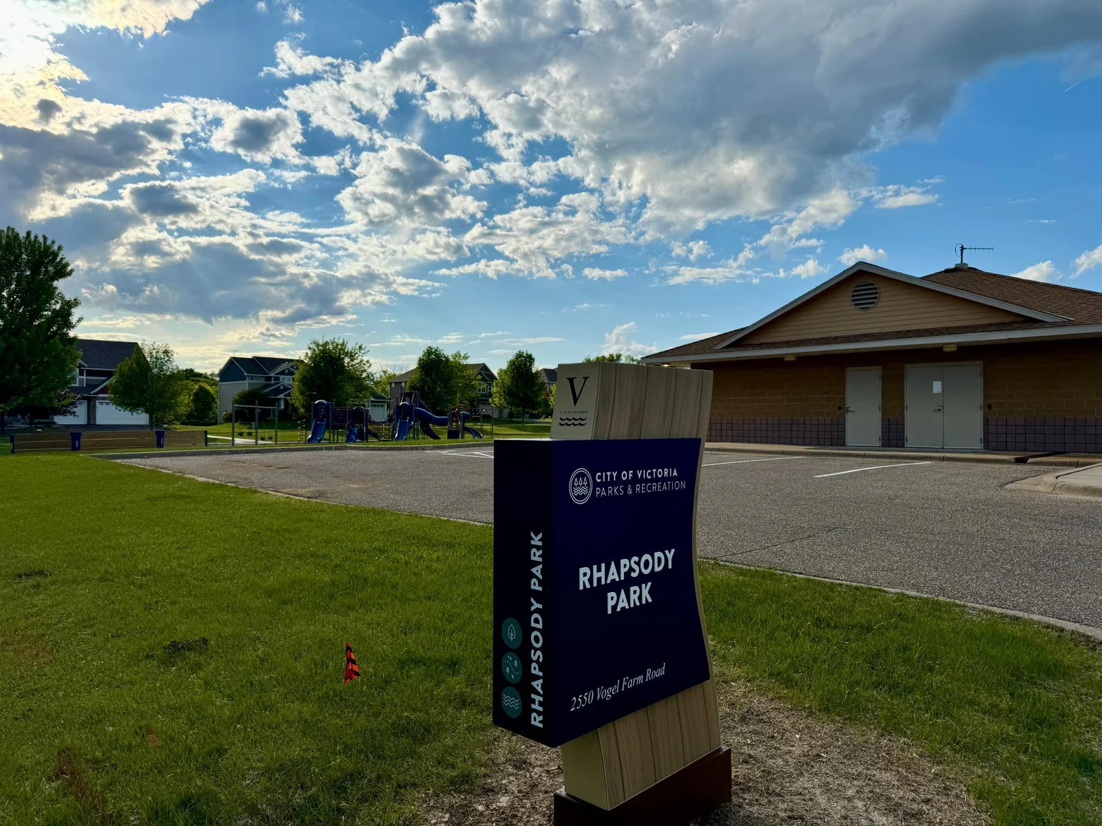 There is a wonderful neighborhood park complete with a playground, baseball field, basketball court and a picnic shelter.