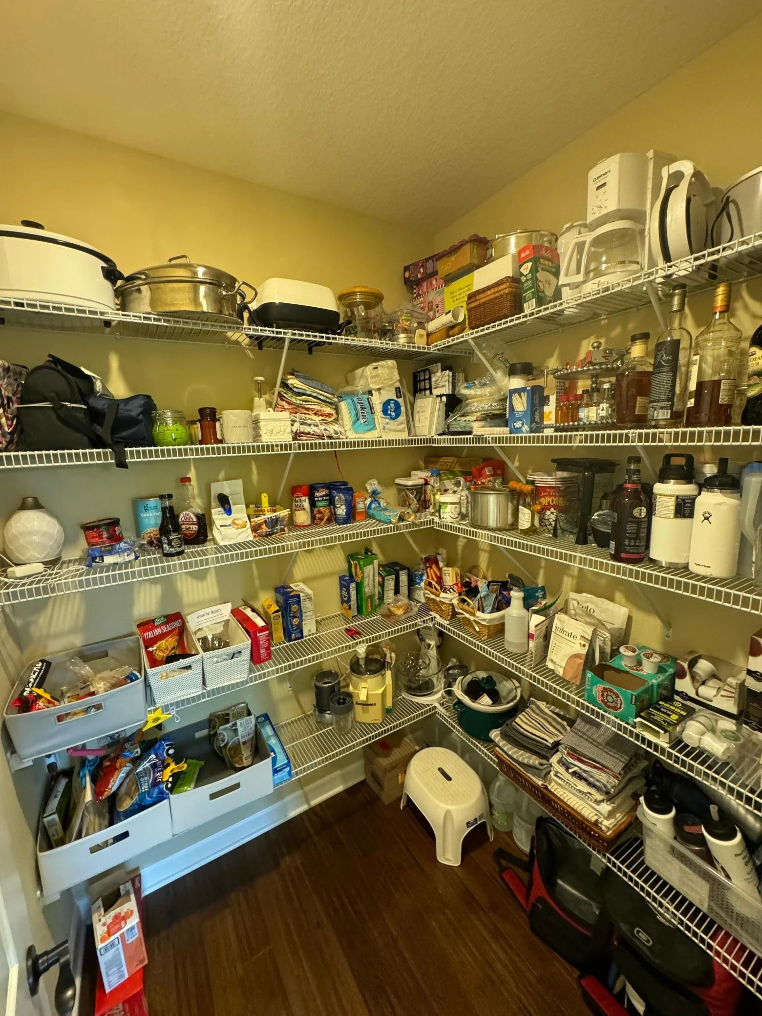 Just off the kitchen is a huge pantry with ample storage.