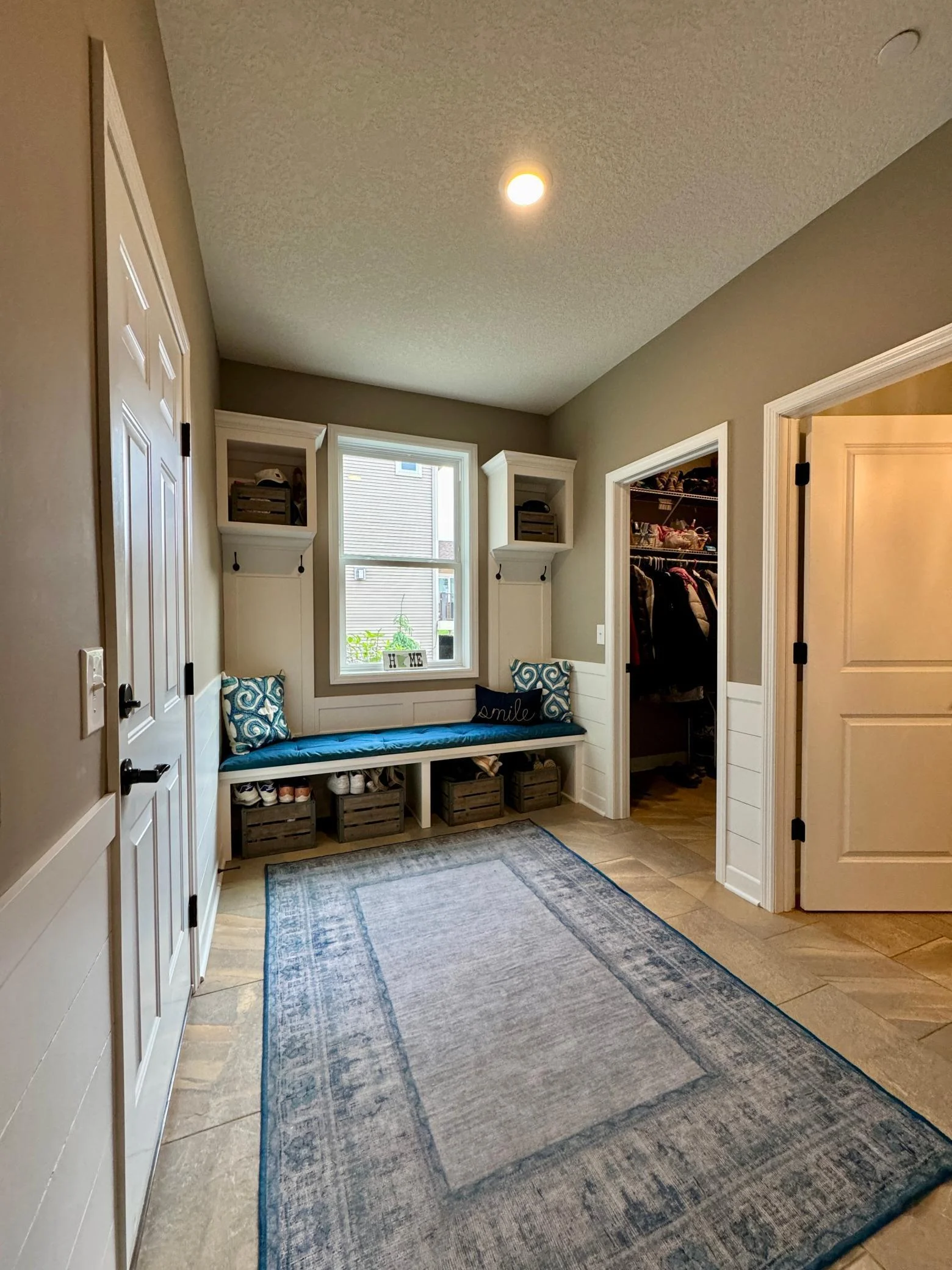 One of the best features of this home is the very large mud room with a huge walk-in closet. There is no shortage of space here!