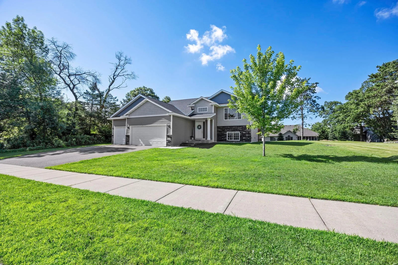 Well landscaped, flat front and back yard!