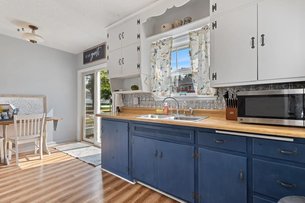 Kitchen window for views to the backyard