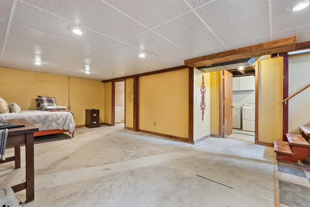 The basement offers another exciting area for opportunity to finish to your needs. A large space that would make a great family room.