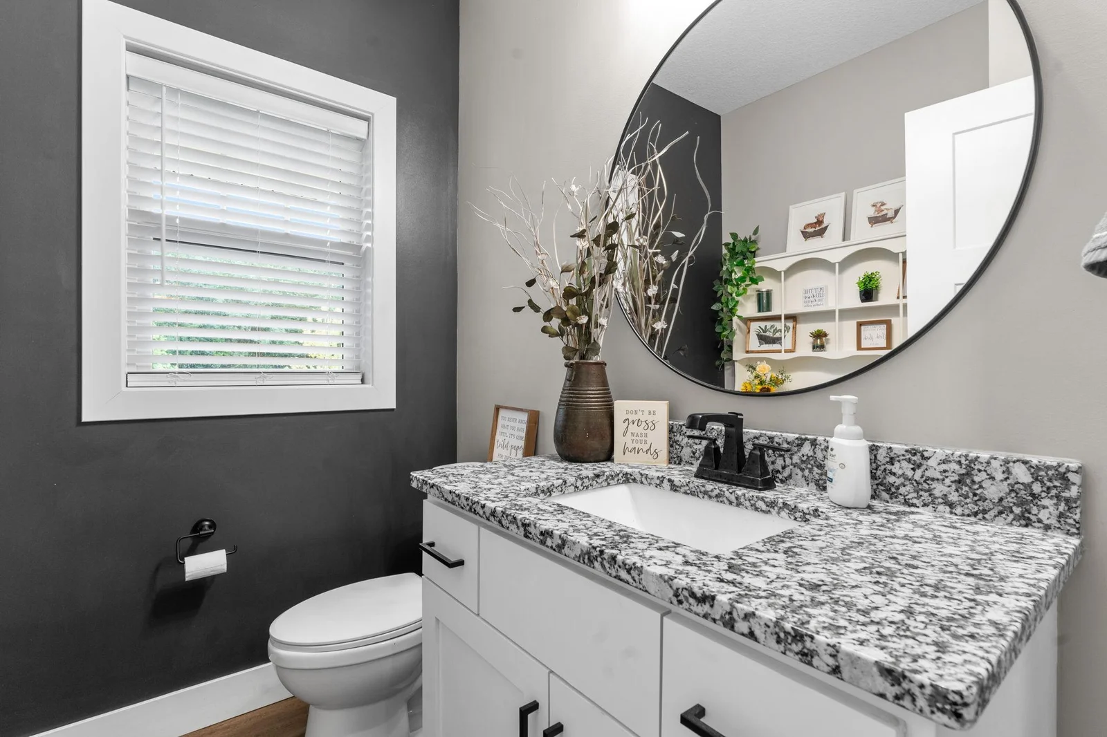 Convenient main-level half bathroom.