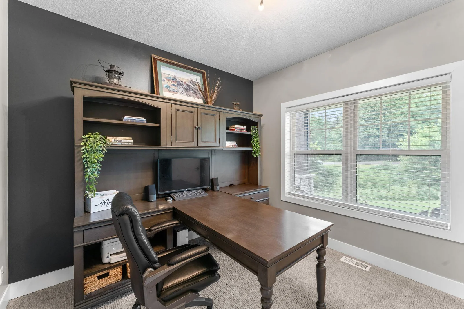 The main-level office space, ideal for working from home.