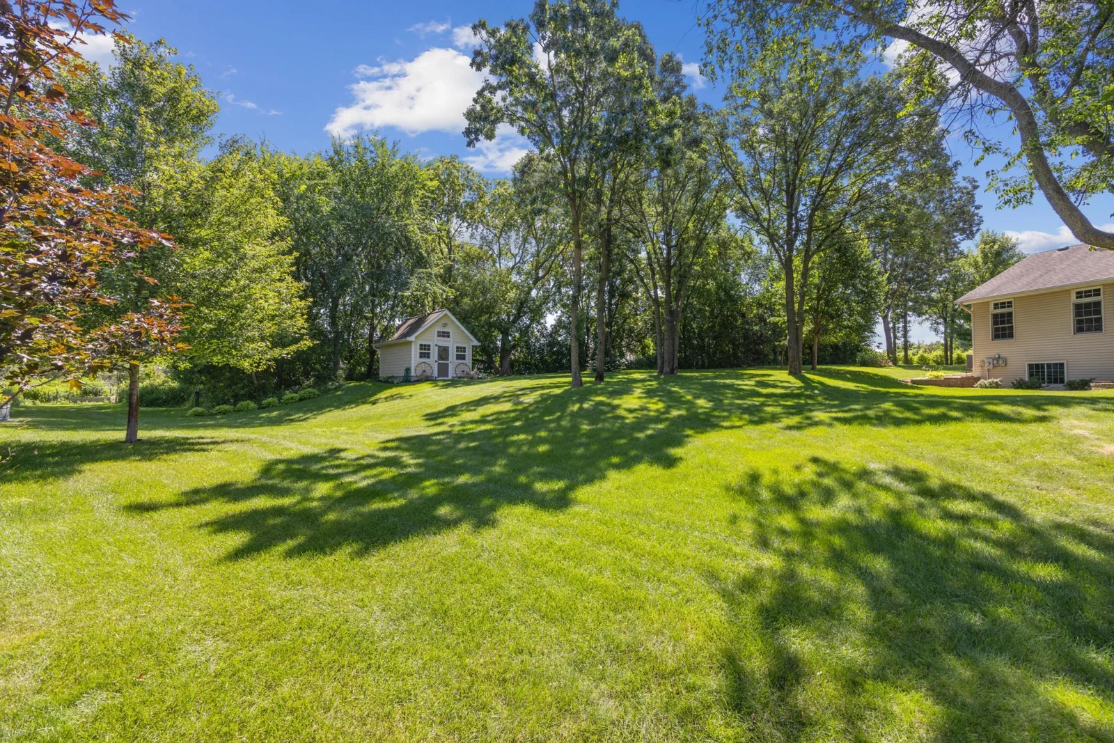 One full acre of privacy and mature trees.