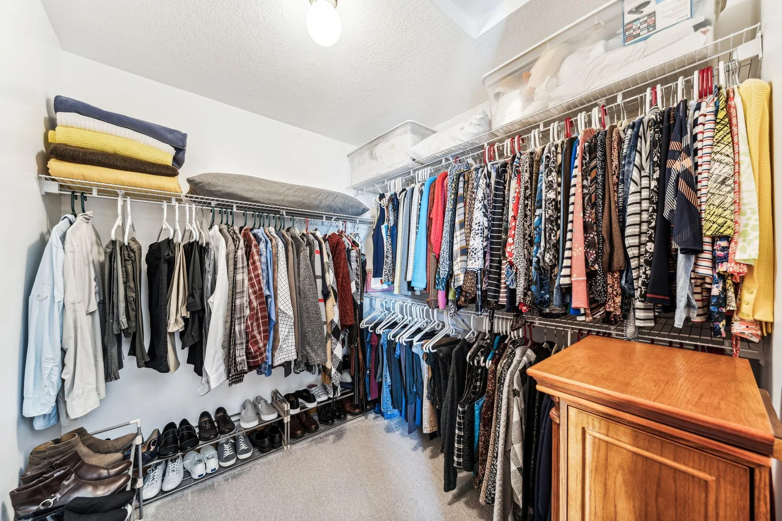 Large walk-in closet in the primary bedroom.