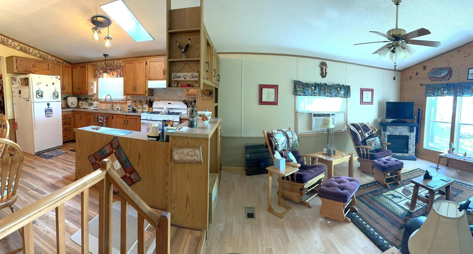 Open concept living areas