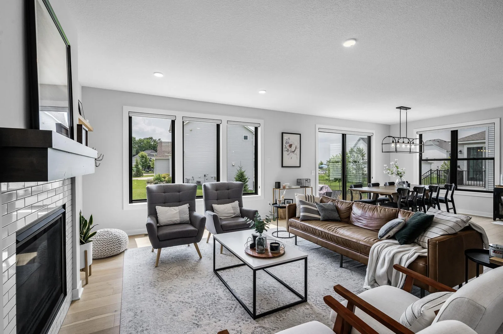 No shortage of windows in this home! 8 foot Pella sliding glass door.
