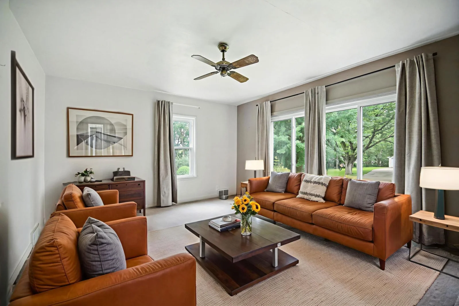 Virtually Staged Living Room