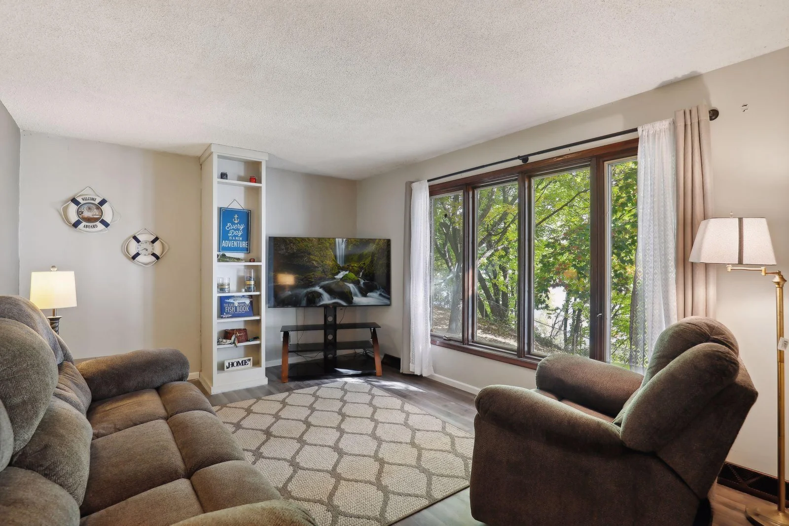 View of the lake from the upper living room