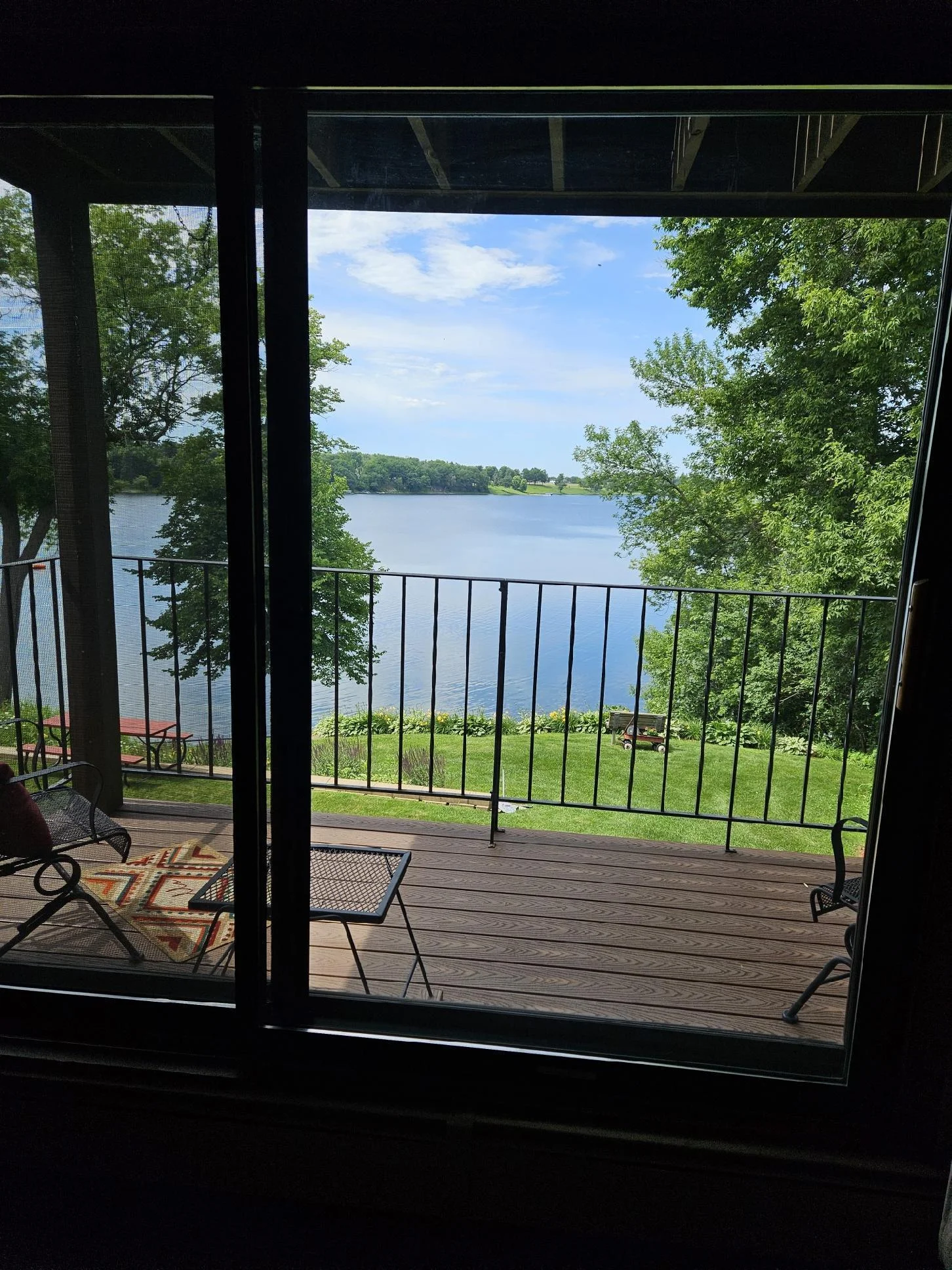 Gorgeous view of North Lindstrom Lake from your 2nd level porch