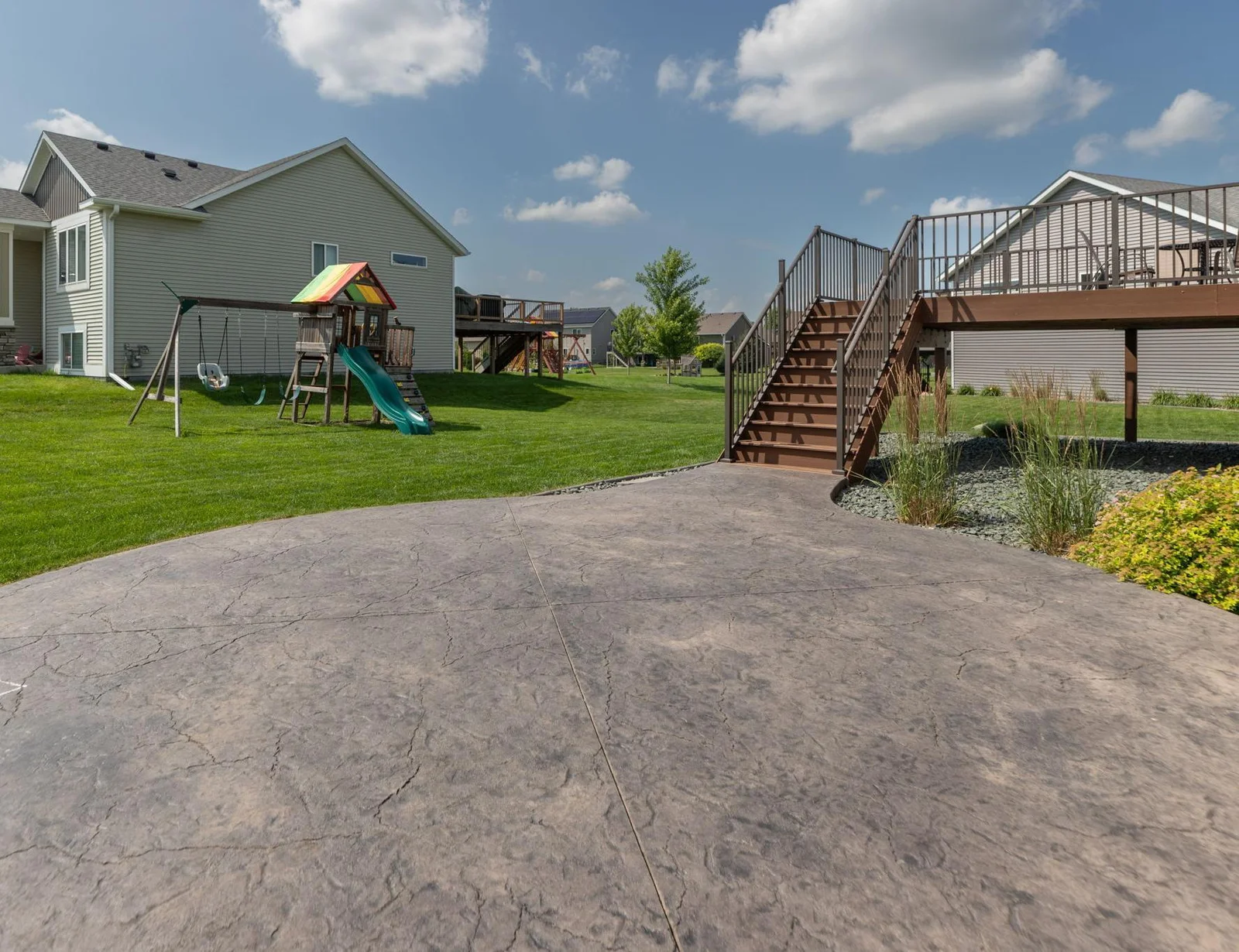 Patio stamped concrete