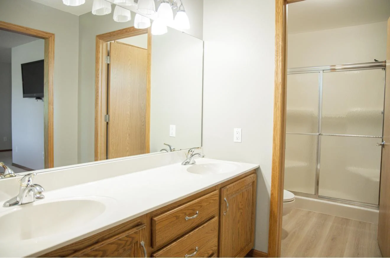 Primary bathroom with Dbl sink