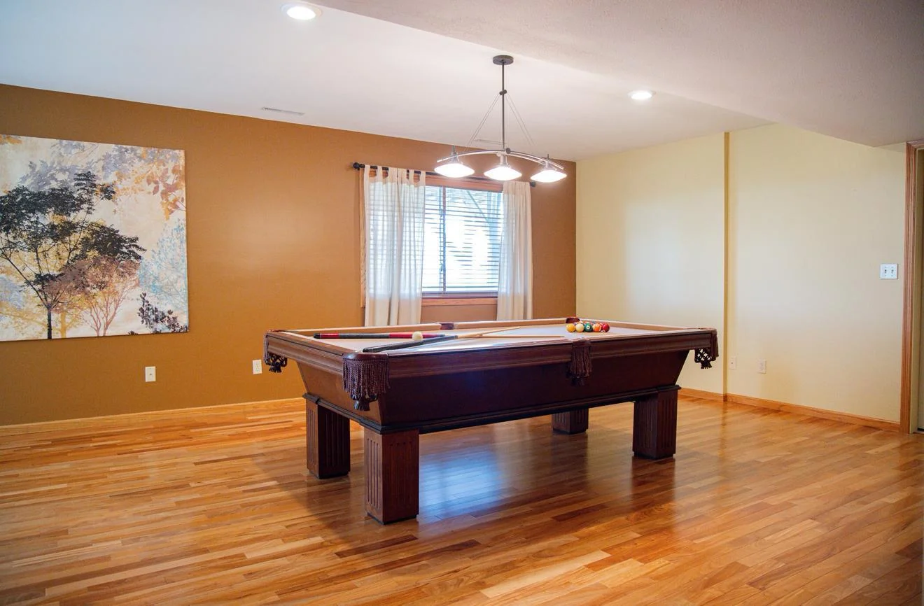 Pool table with drawer storage