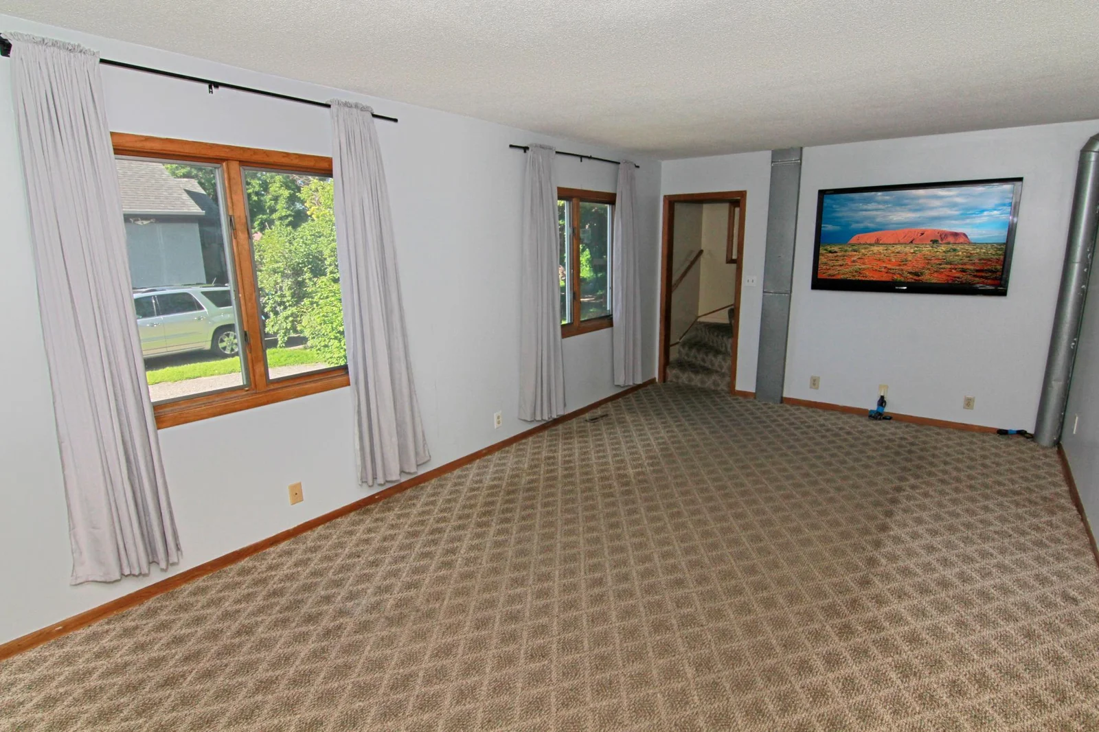 Good natural light in the living room.