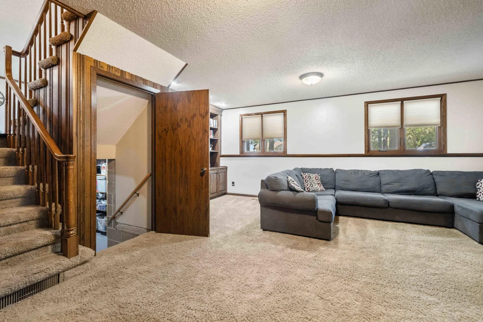 Family room to utility room basement