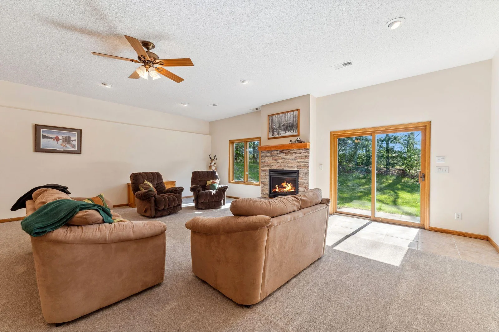 Lower level Family Room with walkout