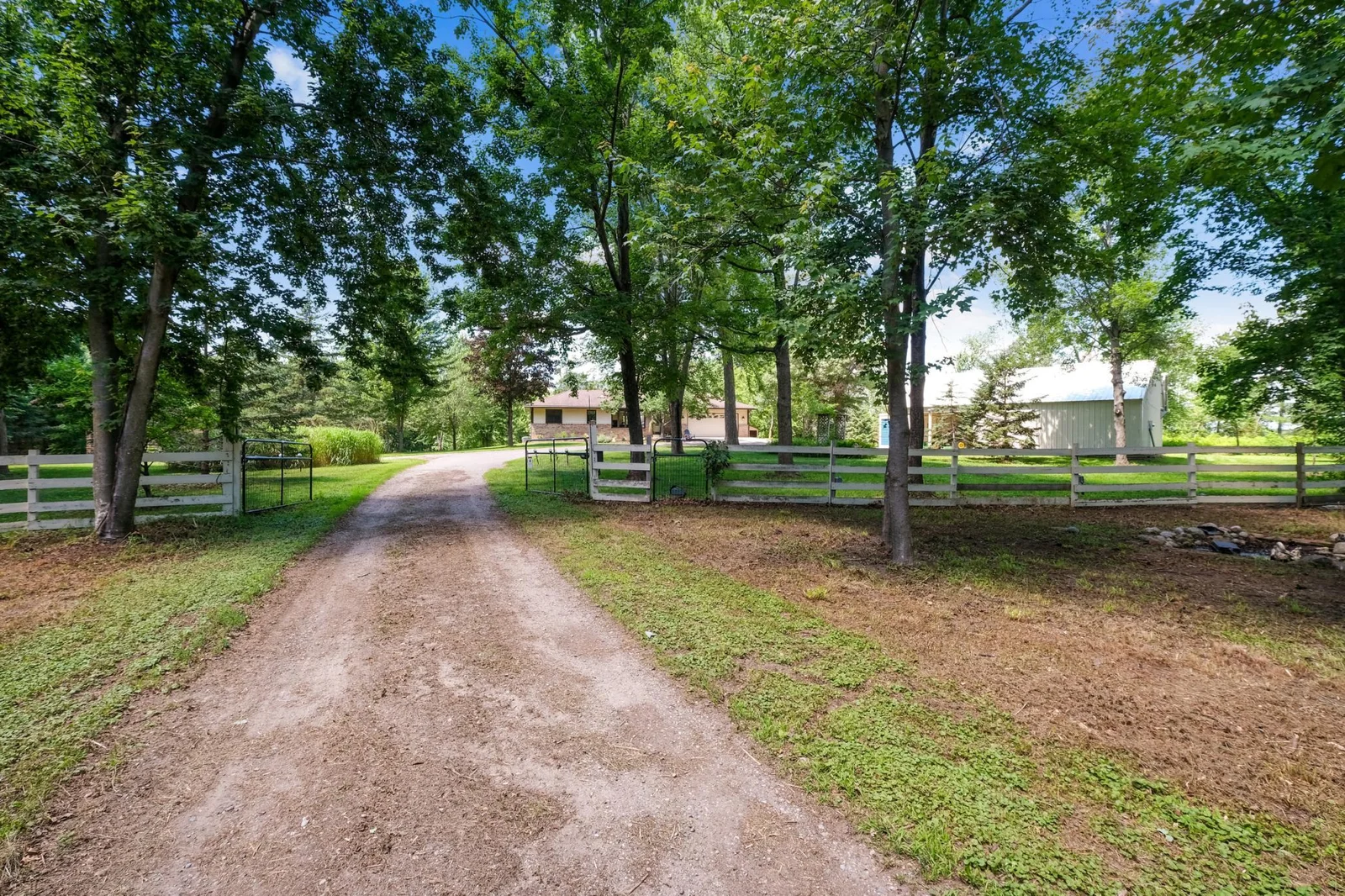 Long, private driveway