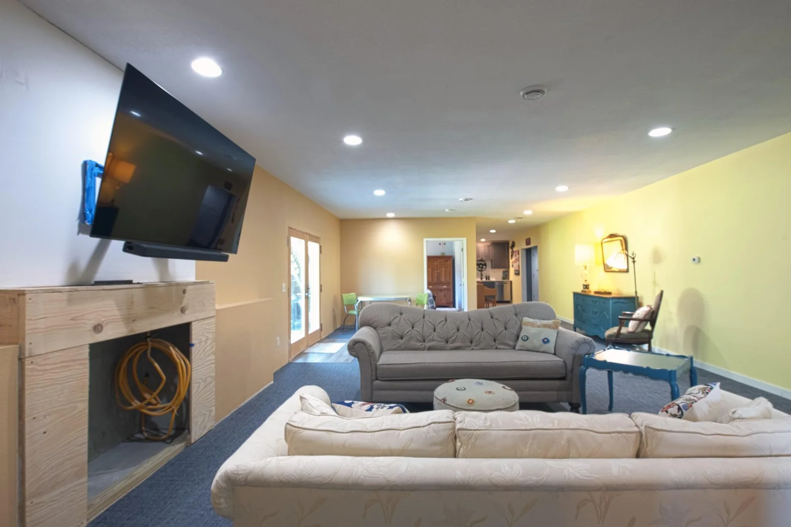 LL Family Room - there's a rough in for a future gas fireplace.