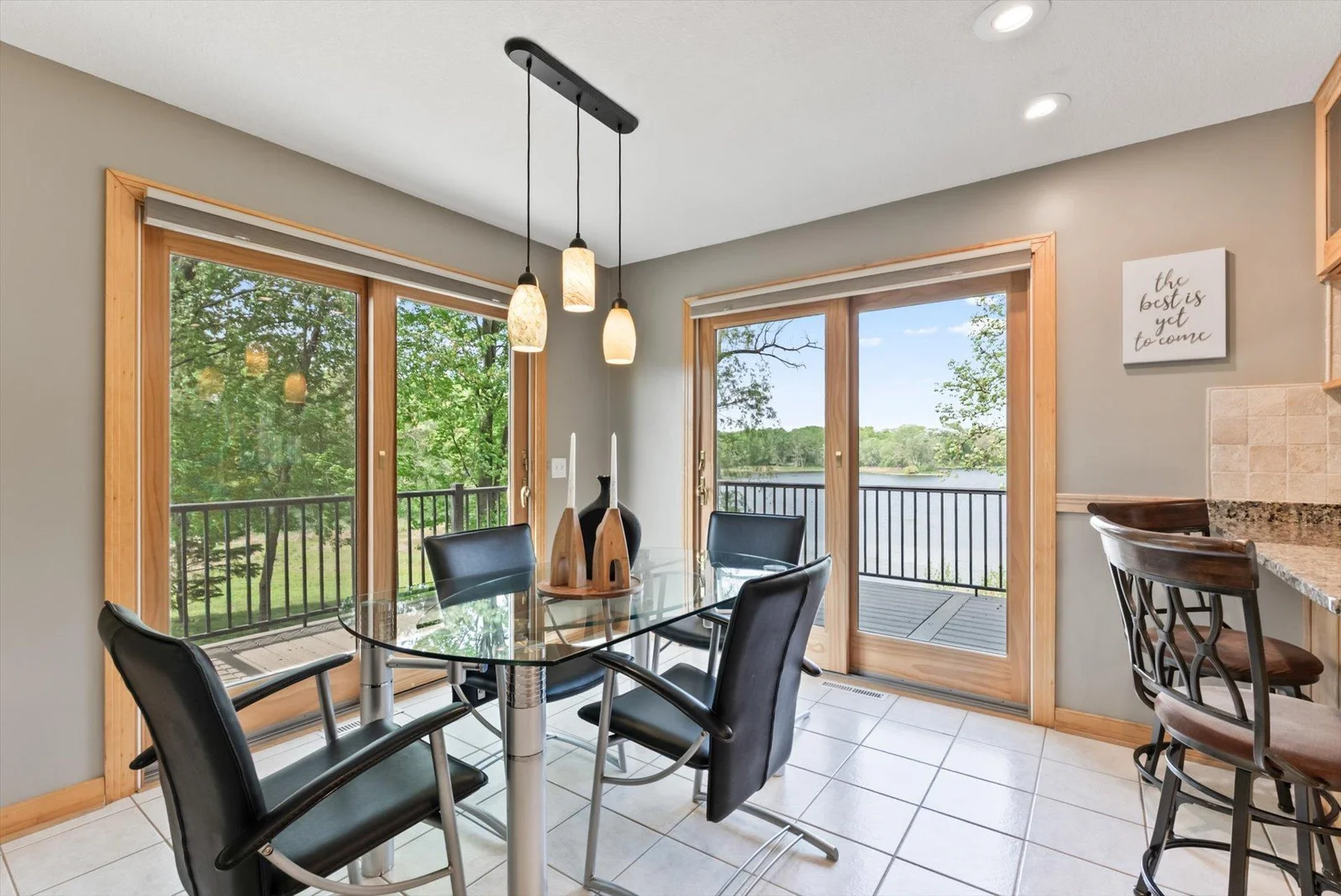 2 newer patio doors to the deck