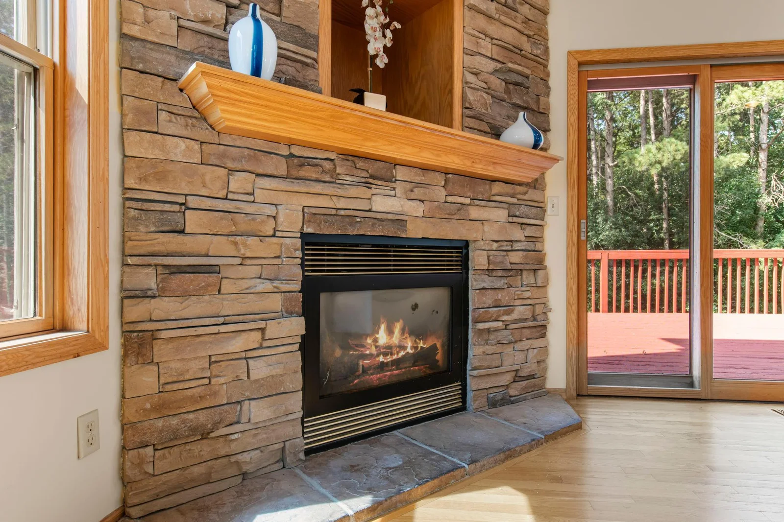 Enjoy the warmth of the fire in this beautiful sitting room