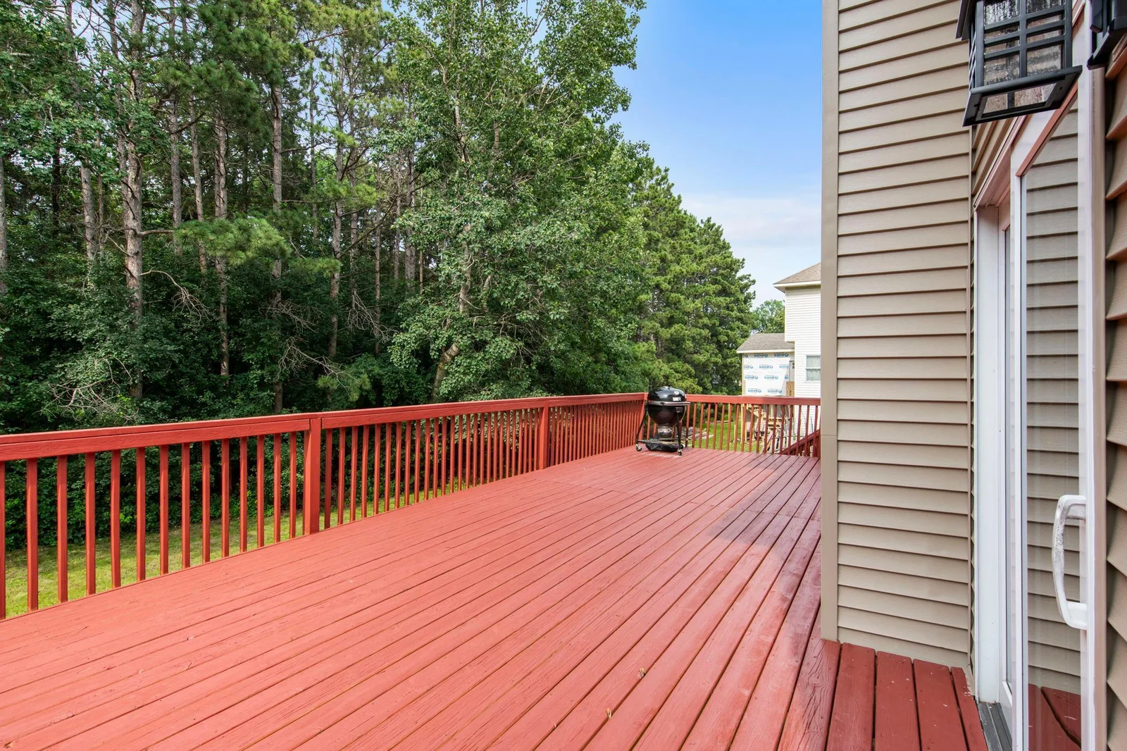 This back deck area is a great space for entertaining or lounging