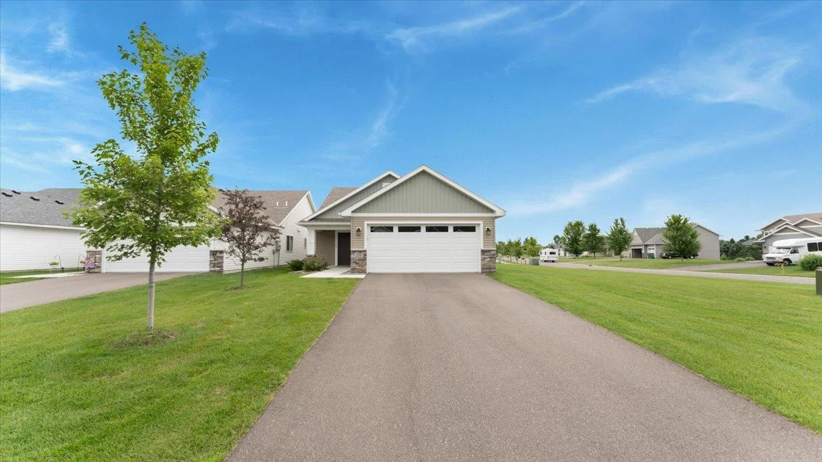 2 stall garage with a driveway to accommodate more vehicles.