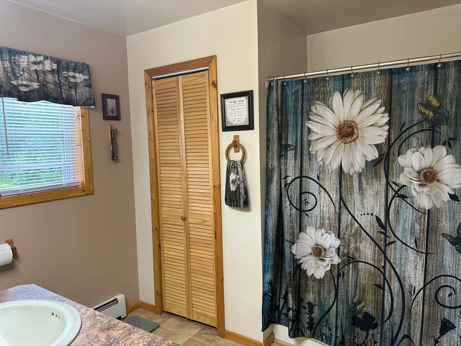 main floor full bathroom off the laundry area