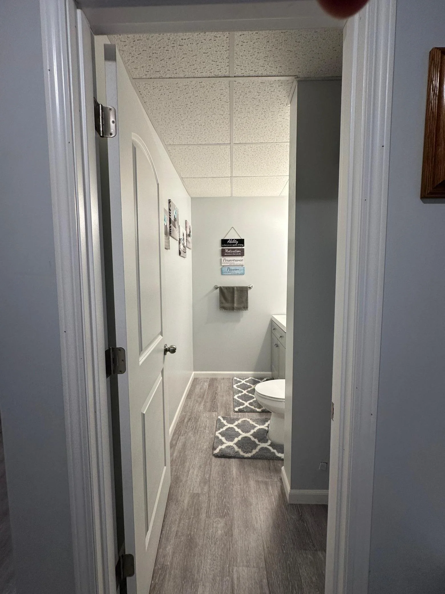 1/2 bathroom in lower level