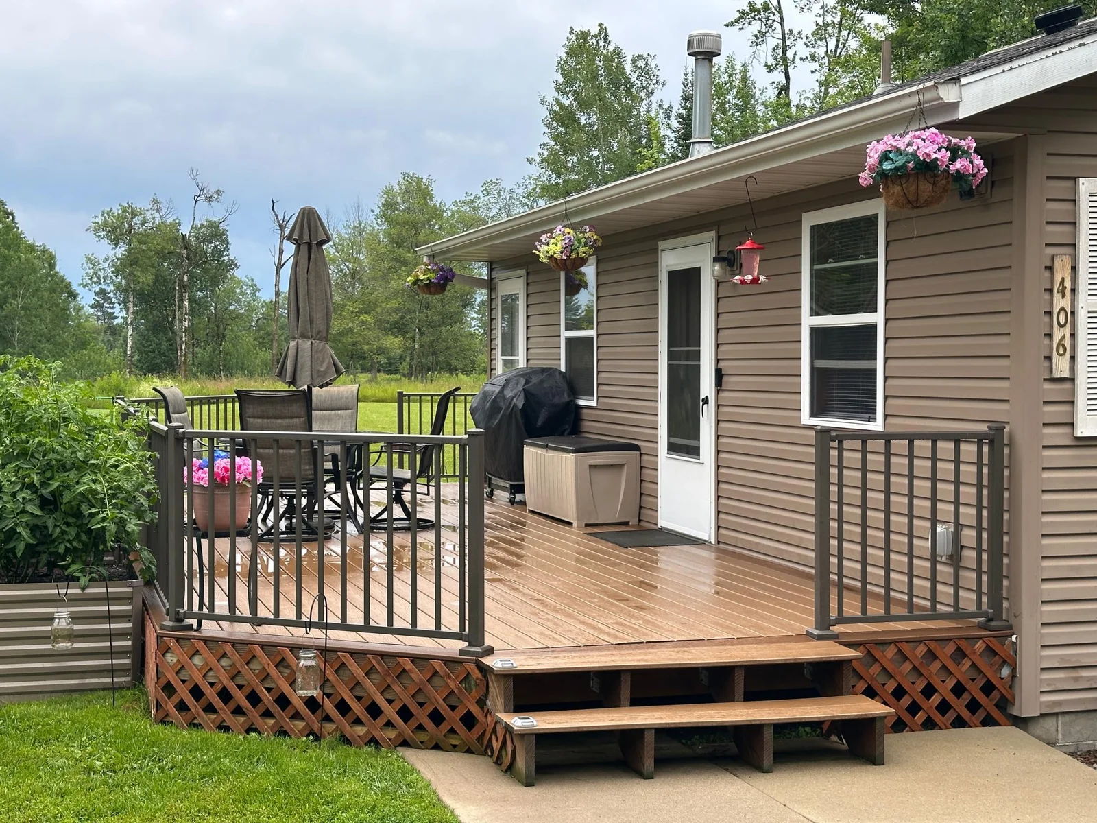 lovely composite deck for entertaining or watching the wildlife