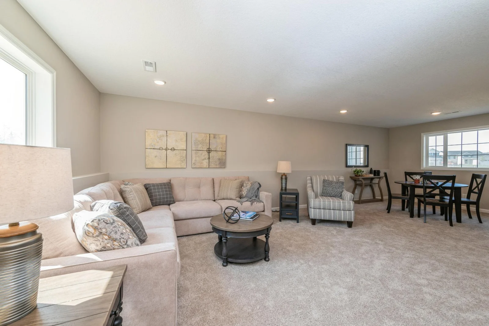 Lower Level View. Photo is of former model home. See Sales Consultant for Specific Colors and Options. Ability to choose!